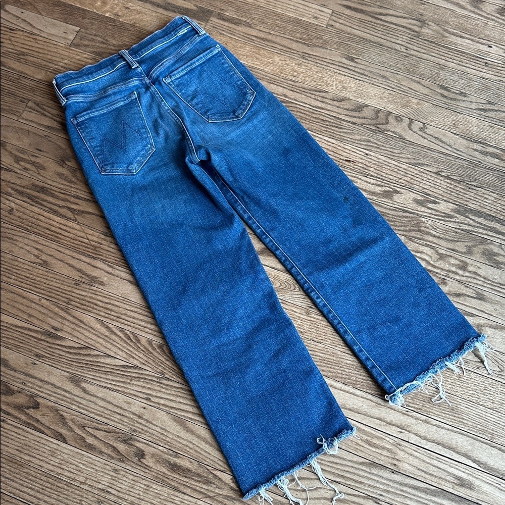 MOTHER The Pixie Dazzler Ankle Fray Jeans briefly gorgeous medium wash high-rise - Picture 4 of 9